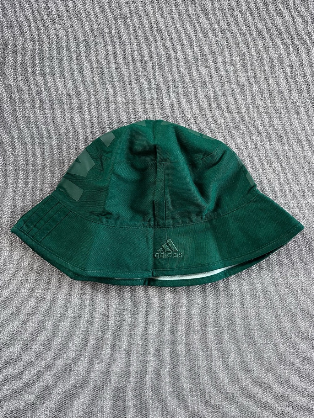 Ivy Park Adidas Unisex Dark Green Sky Blue Reversible Bucket Hat with Logo